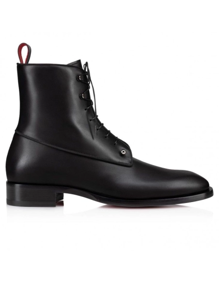 Discount Christian Louboutin Chambeliboot Boots Calf Leather Black, Cheap Christian Louboutin Shoes Outlet Online