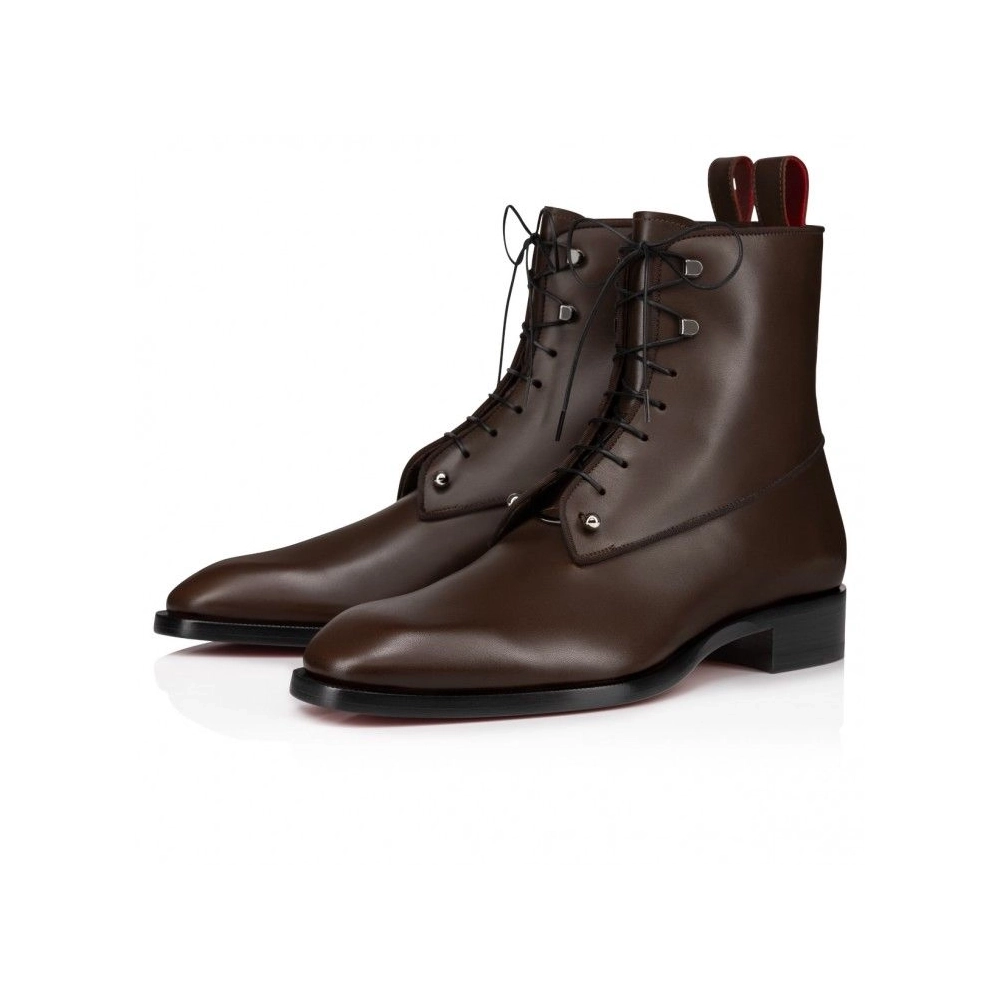 Replica Christian Louboutin Chambeliboot Boots Calf Leather Cosme, Fake Christian Louboutin Shoes