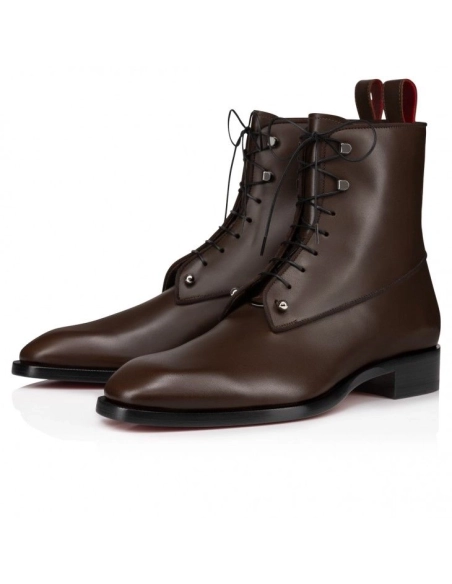 Replica Christian Louboutin Chambeliboot Boots Calf Leather Cosme, Fake Christian Louboutin Shoes