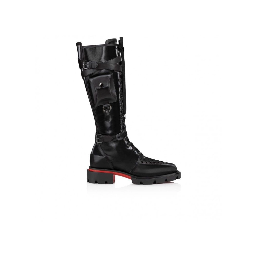 Discount Christian Louboutin Our Sand Glory Boots Calf Leather Black, Cheap Christian Louboutin Shoes for Sale