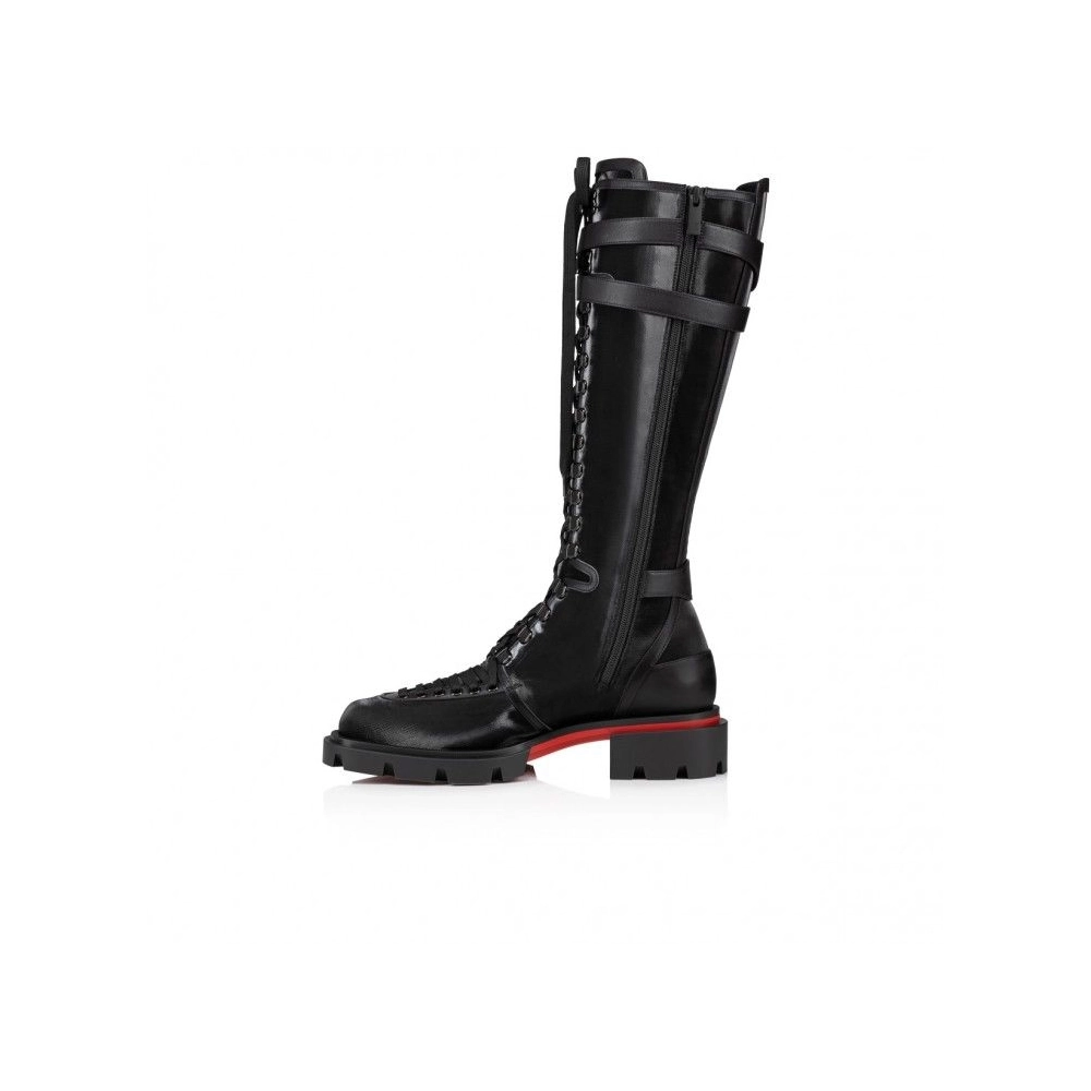 Discount Christian Louboutin Our Sand Glory Boots Calf Leather Black, Cheap Christian Louboutin Shoes for Sale