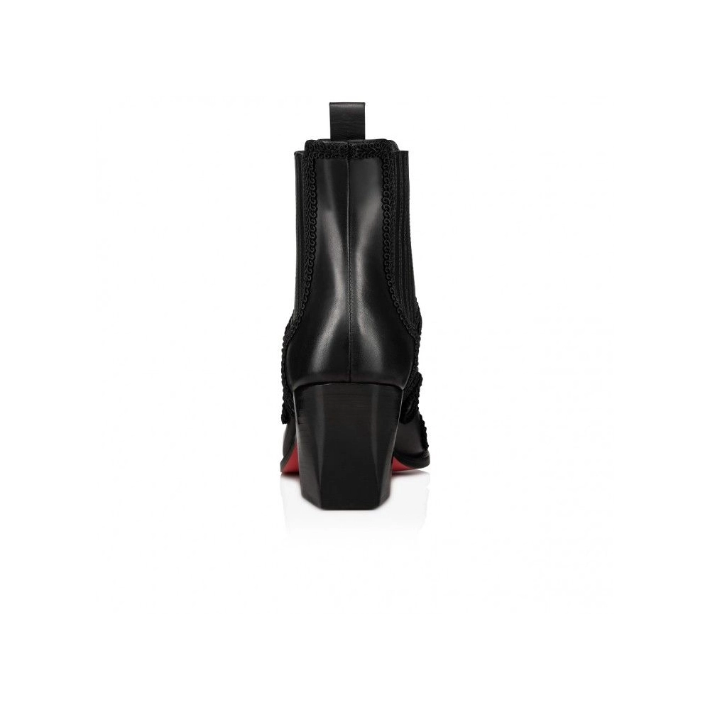 Fake Christian Louboutin Rosalio 70 Mm Boots Calf Leather Black, Knockoff Christian Louboutin Shoes