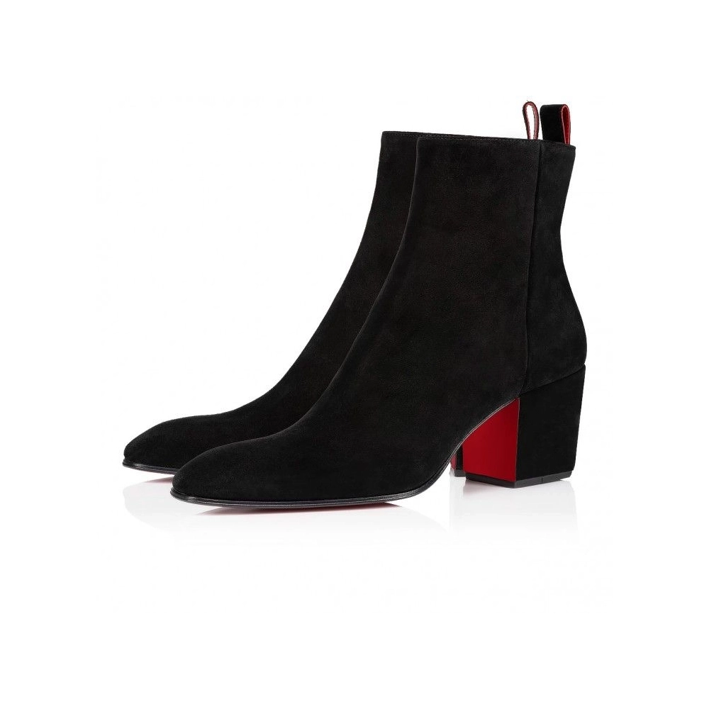 Cheap Christian Rosalio St 70 Mm Boots Leather Black, Discount Christian Louboutin Shoes Outlet Online