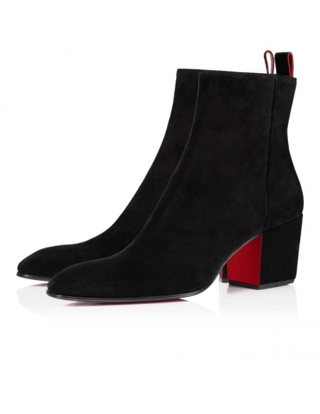 Cheap Christian Rosalio St 70 Mm Boots Leather Black, Discount Christian Louboutin Shoes Outlet Online