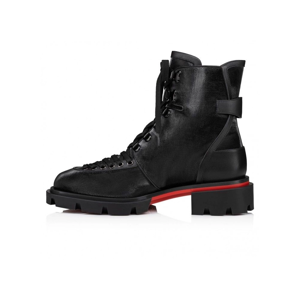 Knockoff Christian Louboutin Our Macademia Boots Calf Leather Black, Replica Christian Louboutin Shoes