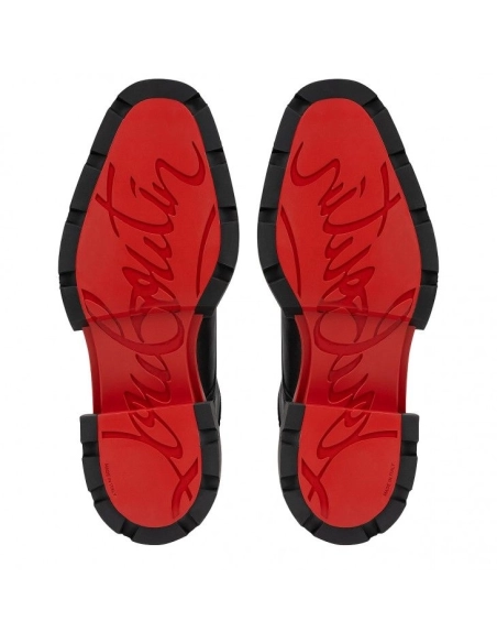 Discount Christian Louboutin Our Walk Lace-Up Boots Calf Leather Black, Cheap Christian Louboutin Shoes for Sale