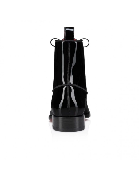 Fake Christian Louboutin Chambeliboot Night Strass Boots Patent Calf Leather Black, Replica Christian Louboutin Shoes