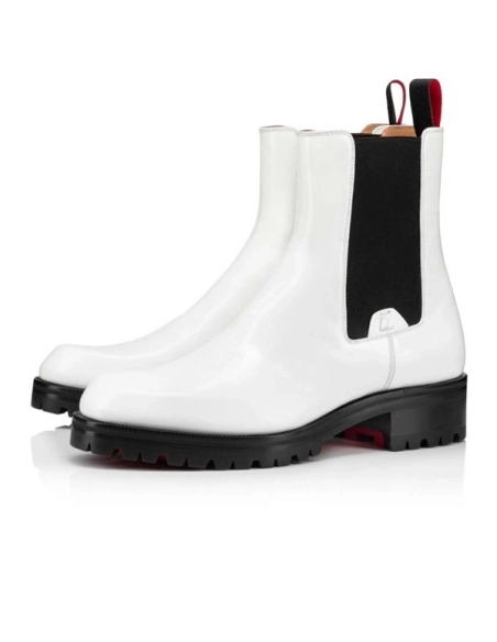 cheap Christian Louboutin Boot Motok White Calf sale