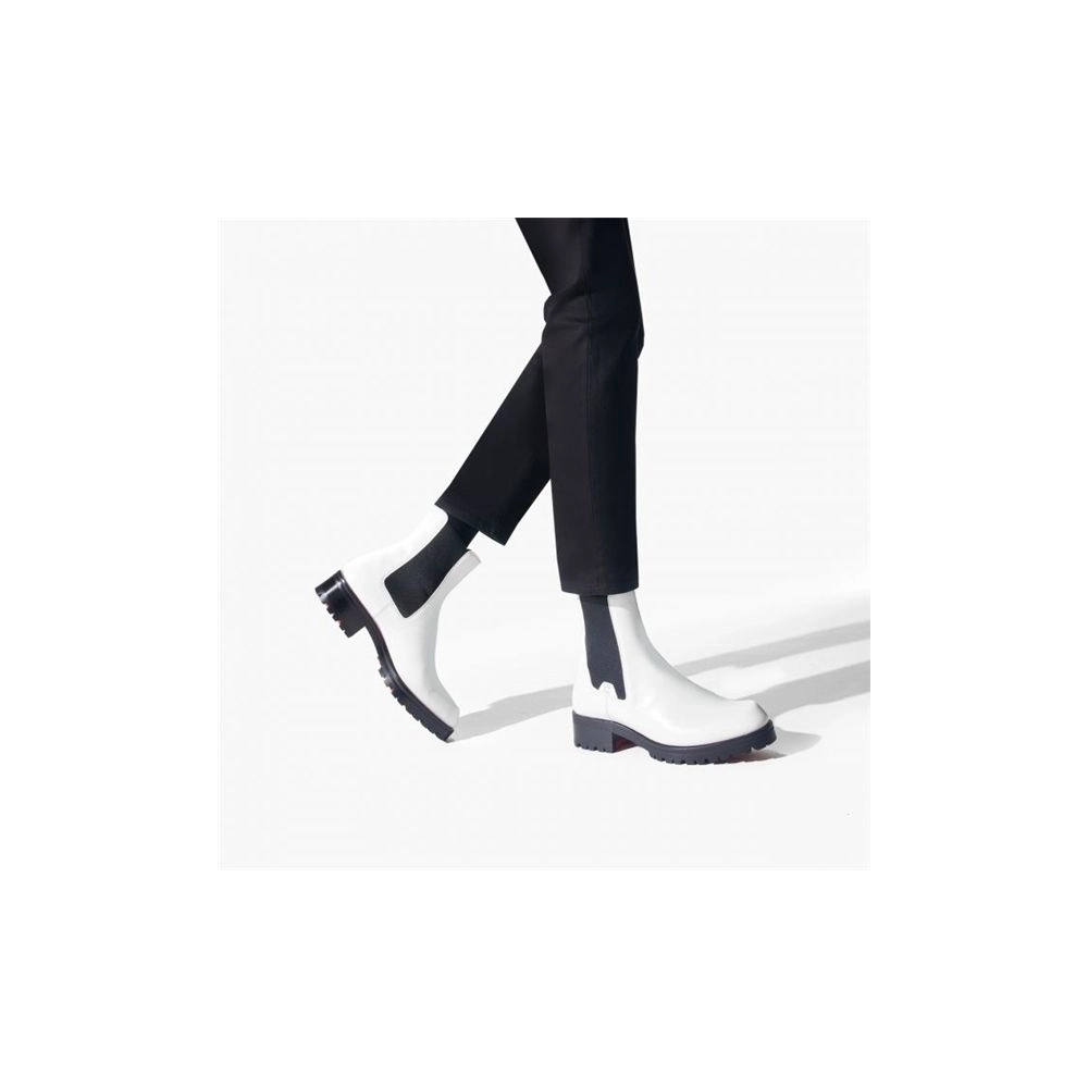 cheap Christian Louboutin Boot Motok White Calf sale