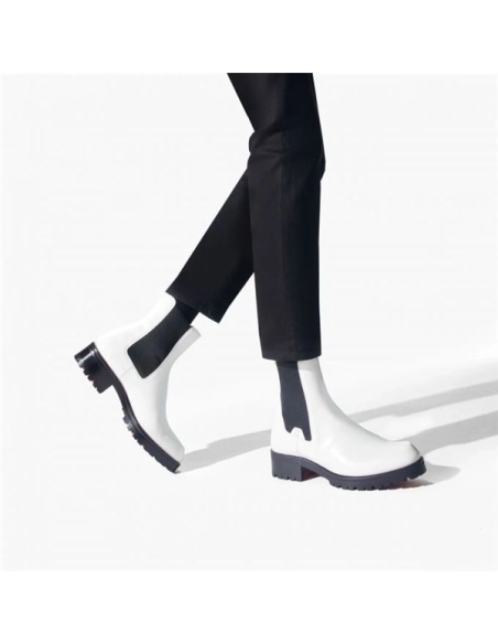 cheap Christian Louboutin Boot Motok White Calf sale