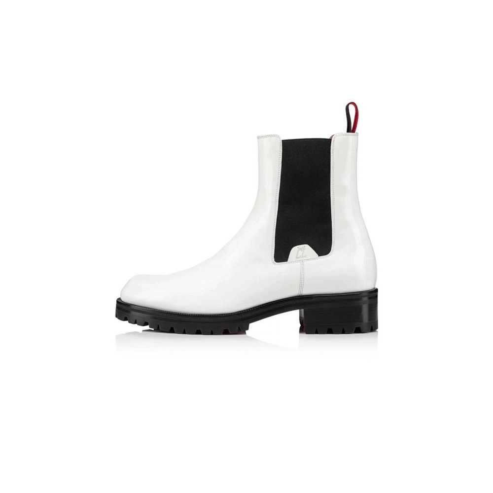 cheap Christian Louboutin Boot Motok White Calf sale