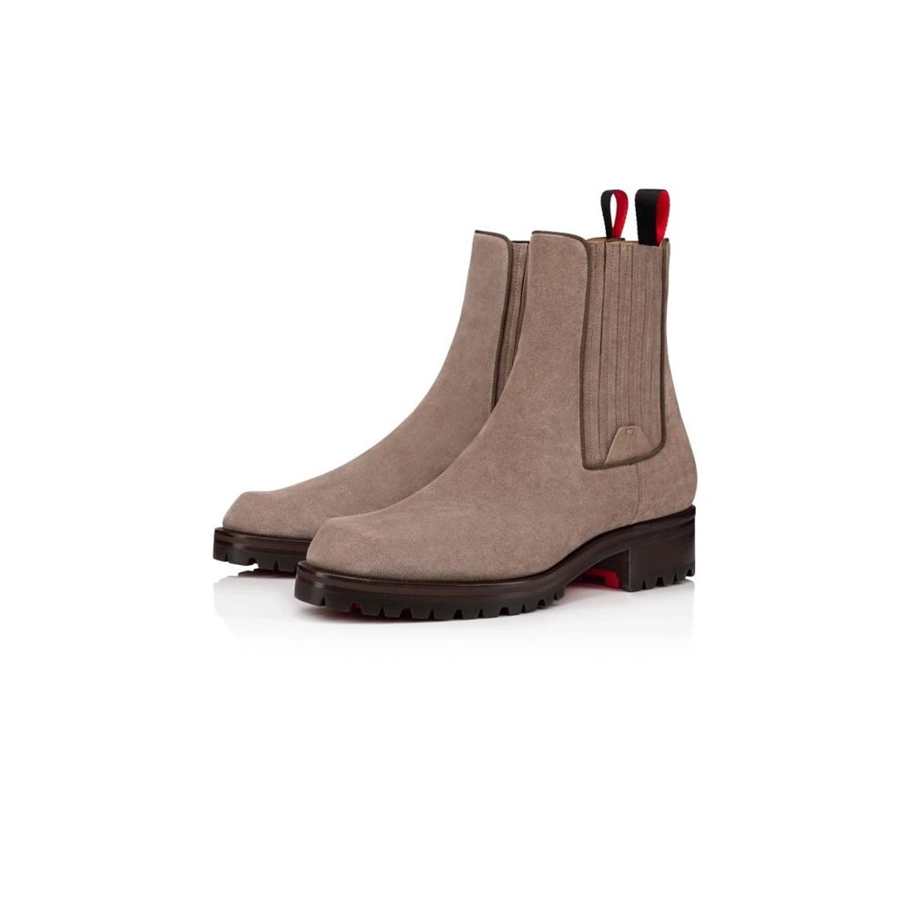cheap Christian Louboutin Boot Motok Beige Grey Alpilles sale