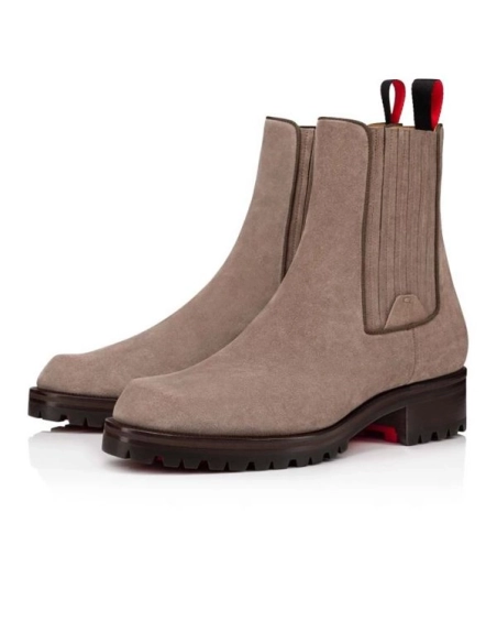 cheap Christian Louboutin Boot Motok Beige Grey Alpilles sale
