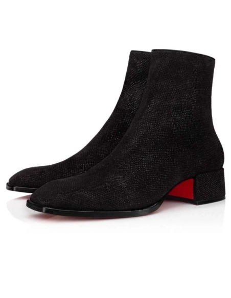 cheap Christian Louboutin Boot Fever Black Shoe sale