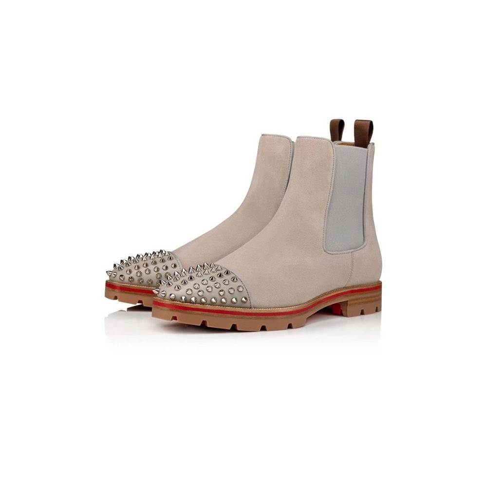 cheap Christian Louboutin Boot Melon Spikes Sasso silver Calf sale
