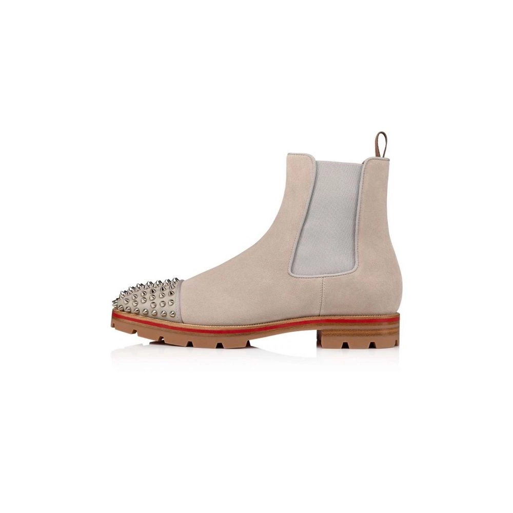 cheap Christian Louboutin Boot Melon Spikes Sasso silver Calf sale