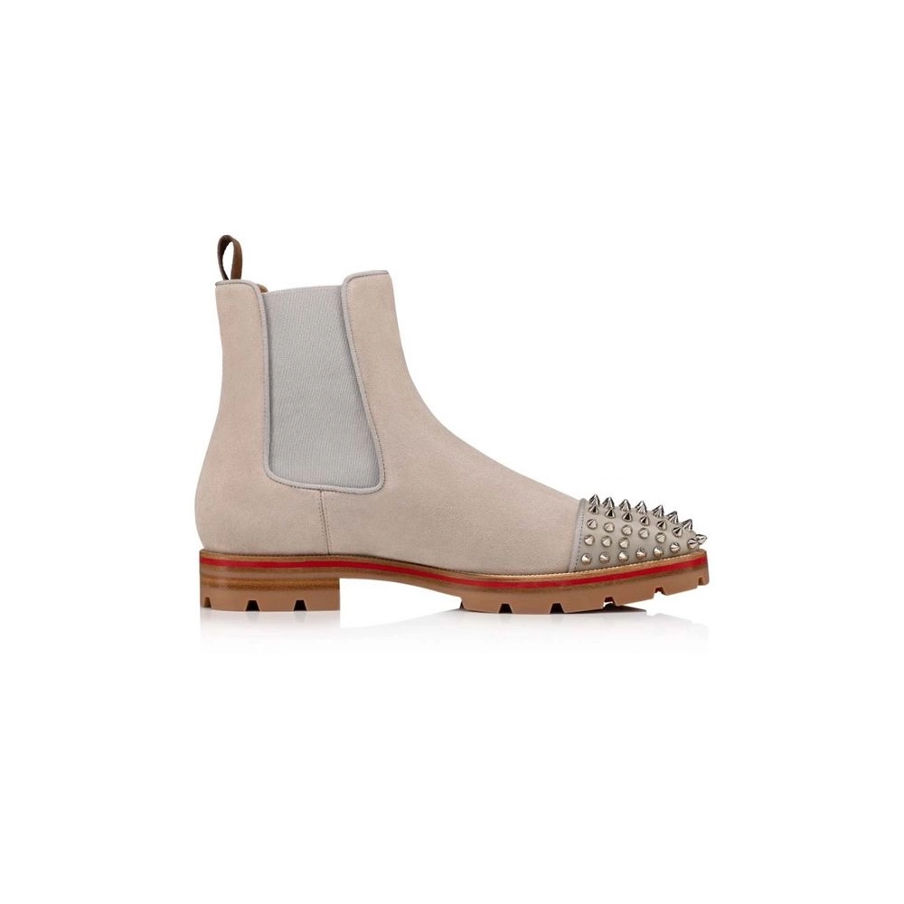 cheap Christian Louboutin Boot Melon Spikes Sasso silver Calf sale