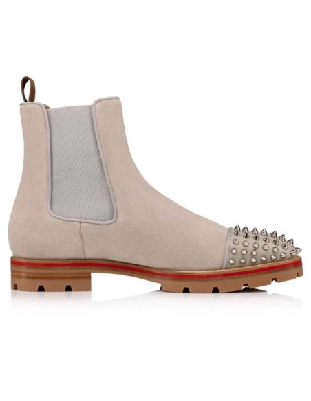 cheap Christian Louboutin Boot Melon Spikes Sasso silver Calf sale