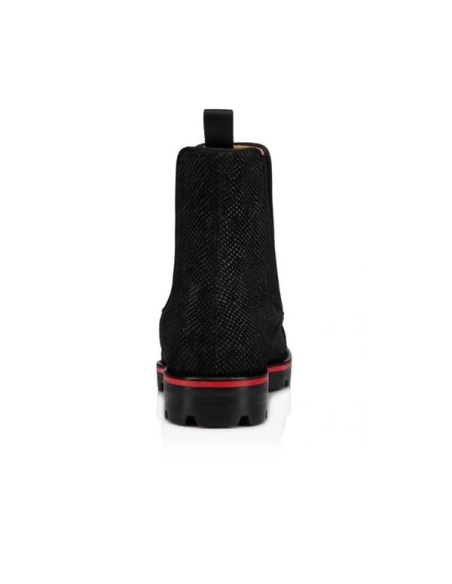 cheap Christian Louboutin Boot Melon Strass Black jet Suede sale