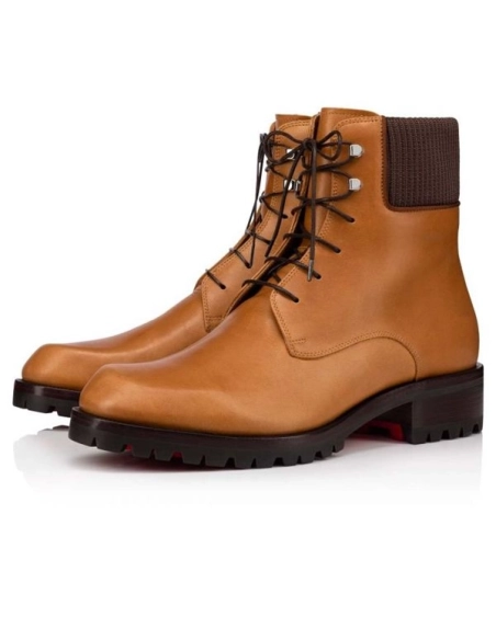 cheap Christian Louboutin Boot Trapman Terra Brown Calf sale