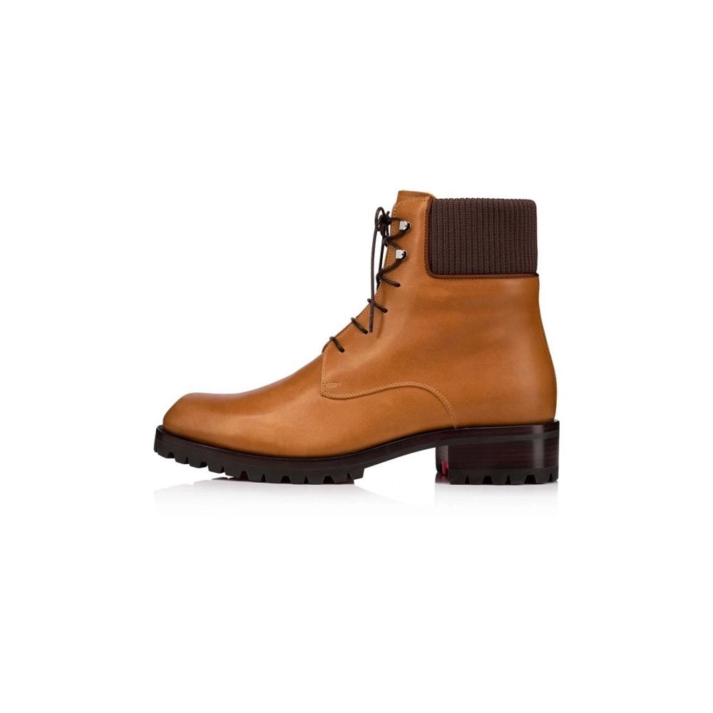 cheap Christian Louboutin Boot Trapman Terra Brown Calf sale