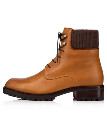 cheap Christian Louboutin Boot Trapman Terra Brown Calf sale