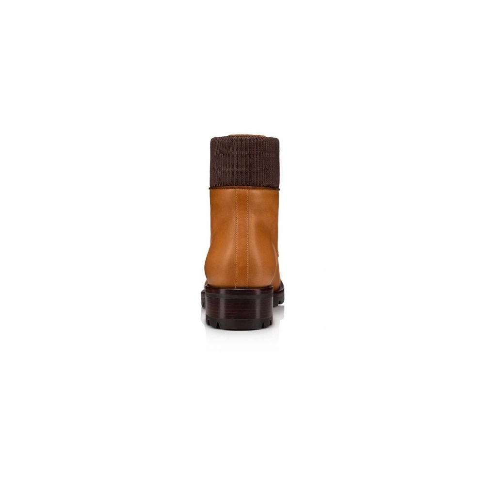 cheap Christian Louboutin Boot Trapman Terra Brown Calf sale