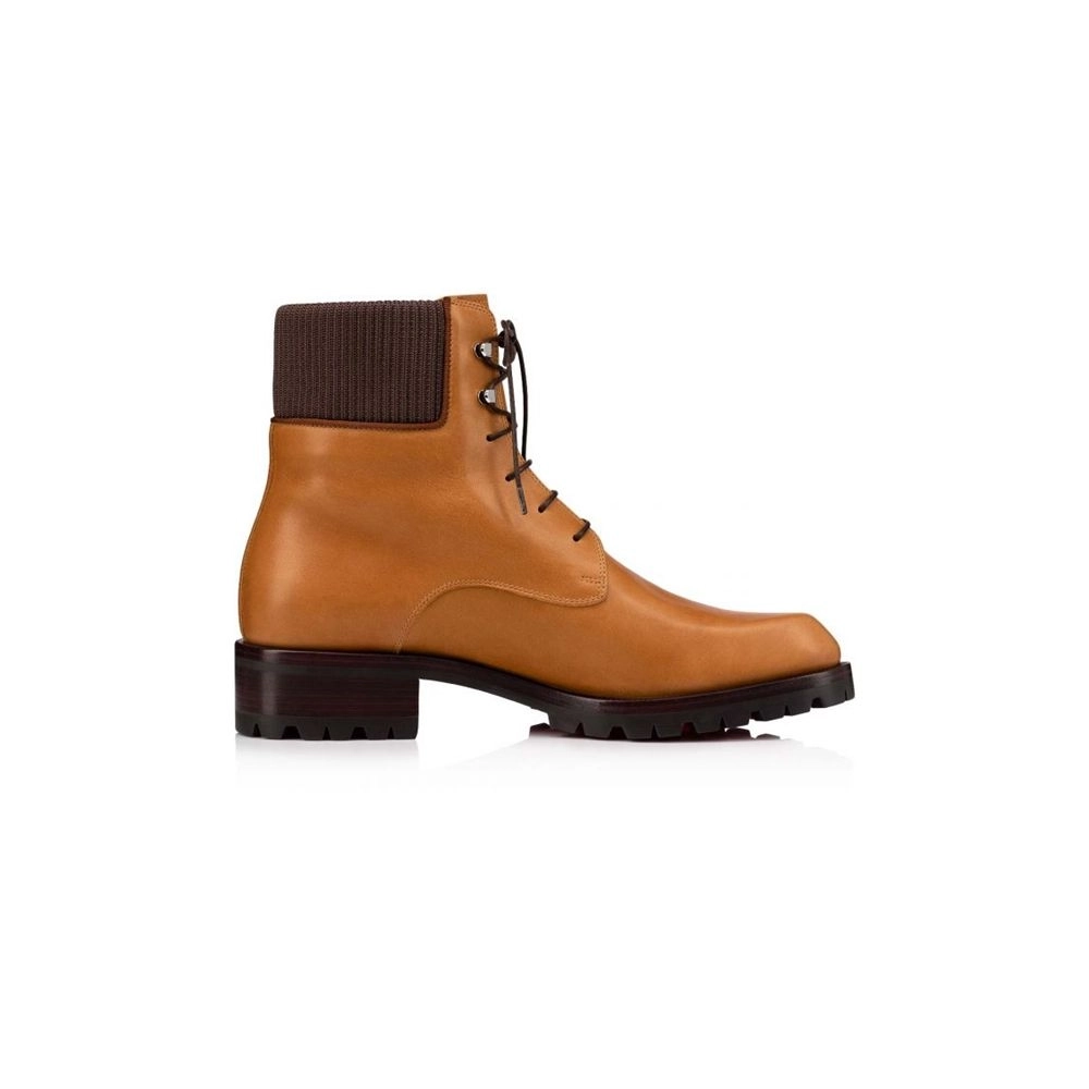 cheap Christian Louboutin Boot Trapman Terra Brown Calf sale