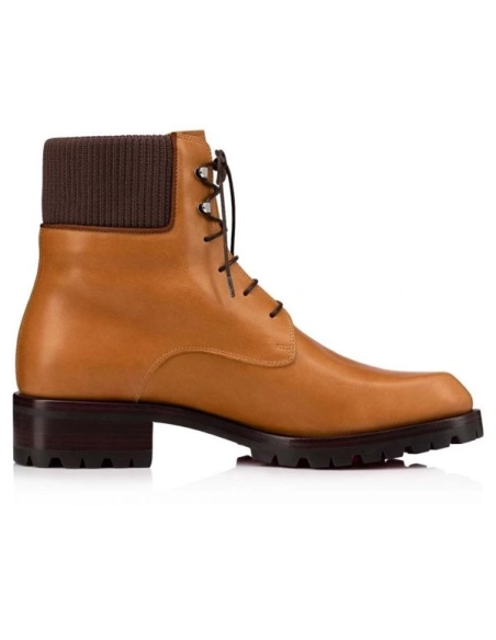 cheap Christian Louboutin Boot Trapman Terra Brown Calf sale