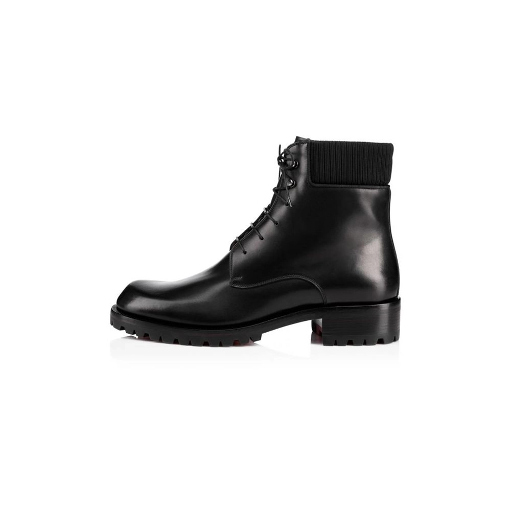 cheap Christian Louboutin Boot Trapman Black Leather sale