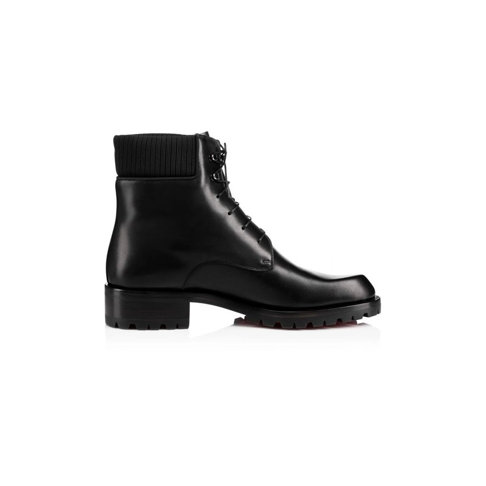 cheap Christian Louboutin Boot Trapman Black Leather sale