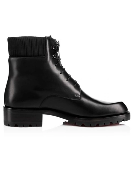 cheap Christian Louboutin Boot Trapman Black Leather sale