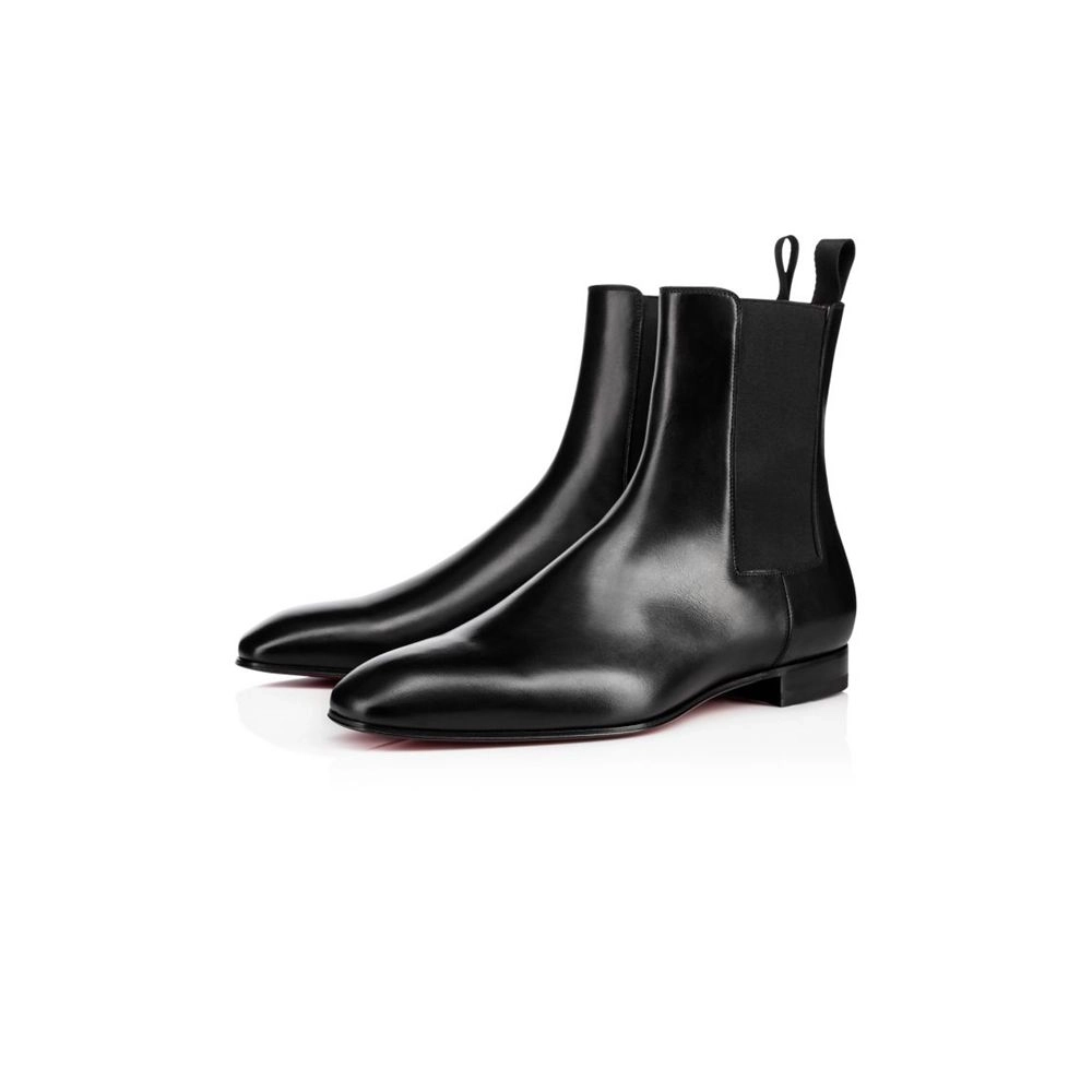cheap Christian Louboutin Boot Roadie Black Leather sale