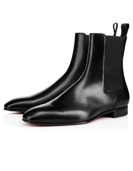 cheap Christian Louboutin Boot Roadie Black Leather sale