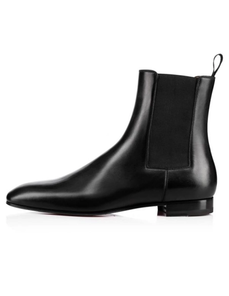cheap Christian Louboutin Boot Roadie Black Leather sale