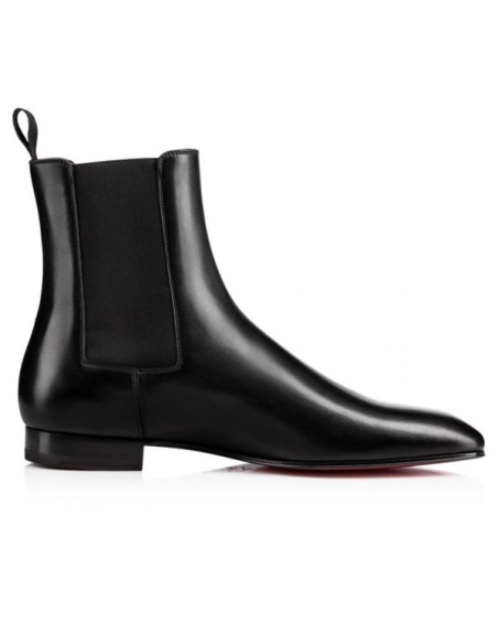 cheap Christian Louboutin Boot Roadie Black Leather sale