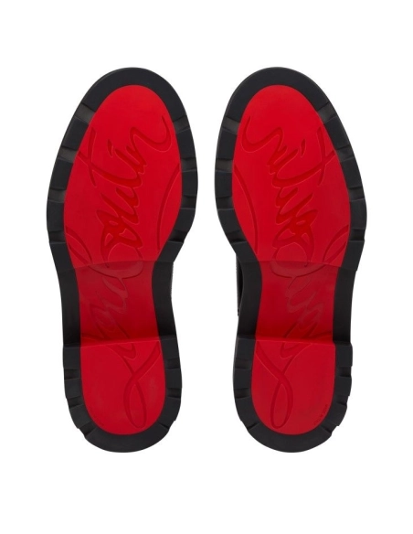 Christian Louboutin College Oxfords Waxed Calf Leather Black