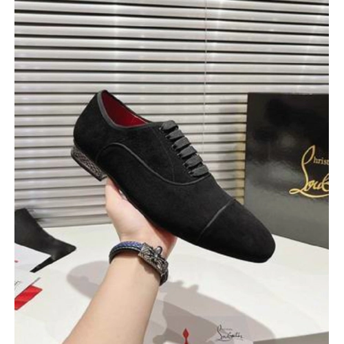 Replica Christian Louboutin Greggyrocks Oxfords Shoes Velvet Black