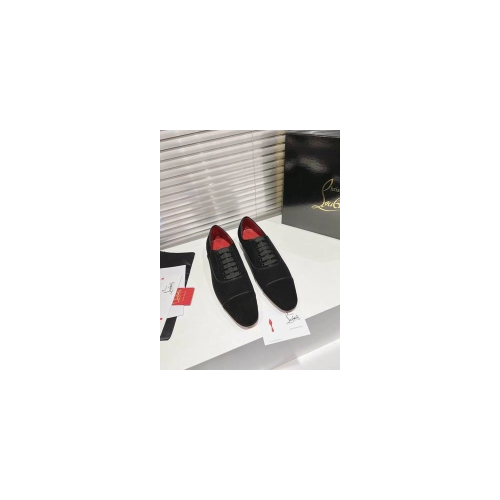 Replica Christian Louboutin Greggyrocks Oxfords Shoes Velvet Black
