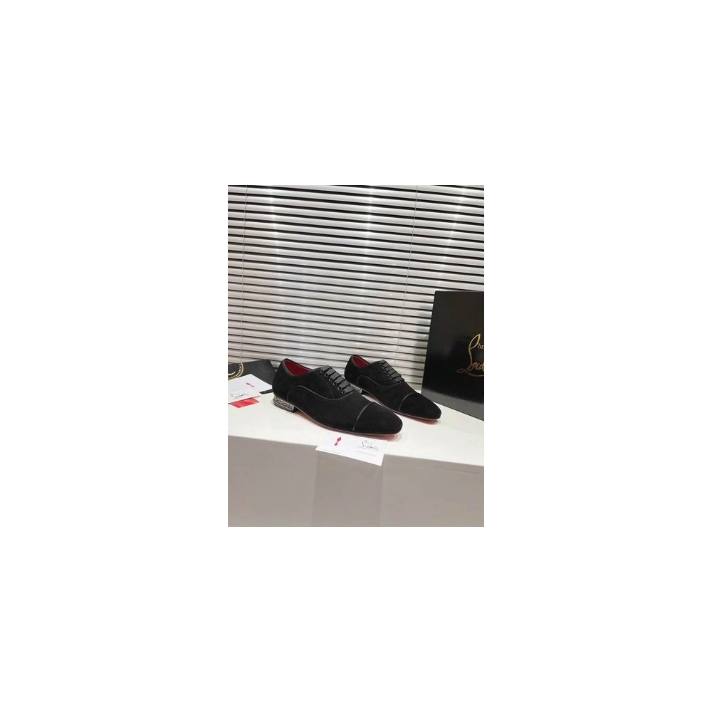 Replica Christian Louboutin Greggyrocks Oxfords Shoes Velvet Black