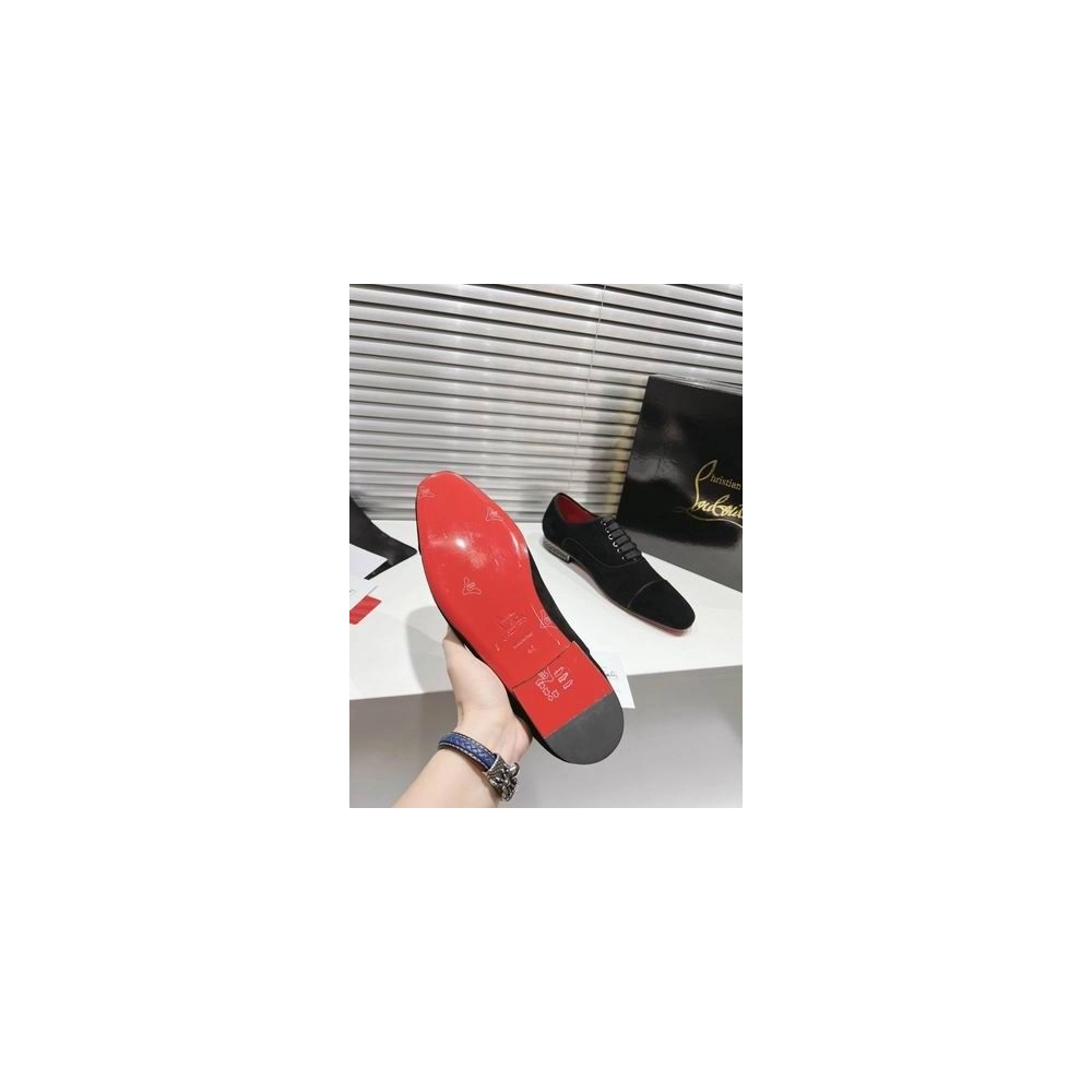 Replica Christian Louboutin Greggyrocks Oxfords Shoes Velvet Black