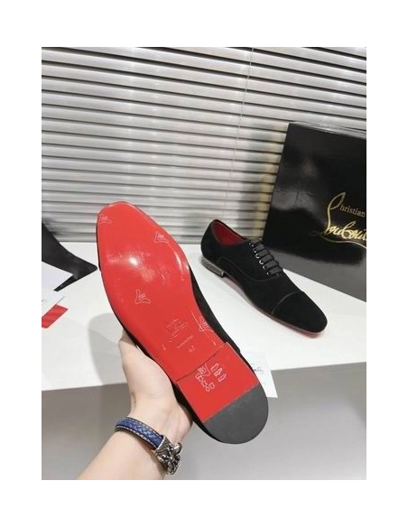 Replica Christian Louboutin Greggyrocks Oxfords Shoes Velvet Black