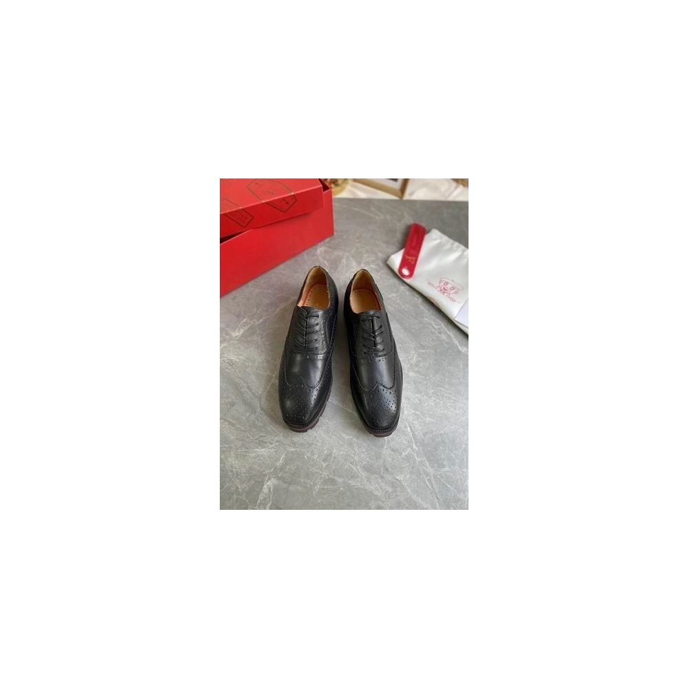 Fake Christian Louboutin Charlie Me Oxfords Calf Leather Black, Replica Christian Louboutin Shoes