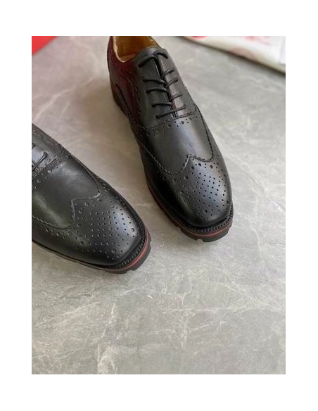 Fake Christian Louboutin Charlie Me Oxfords Calf Leather Black, Replica Christian Louboutin Shoes