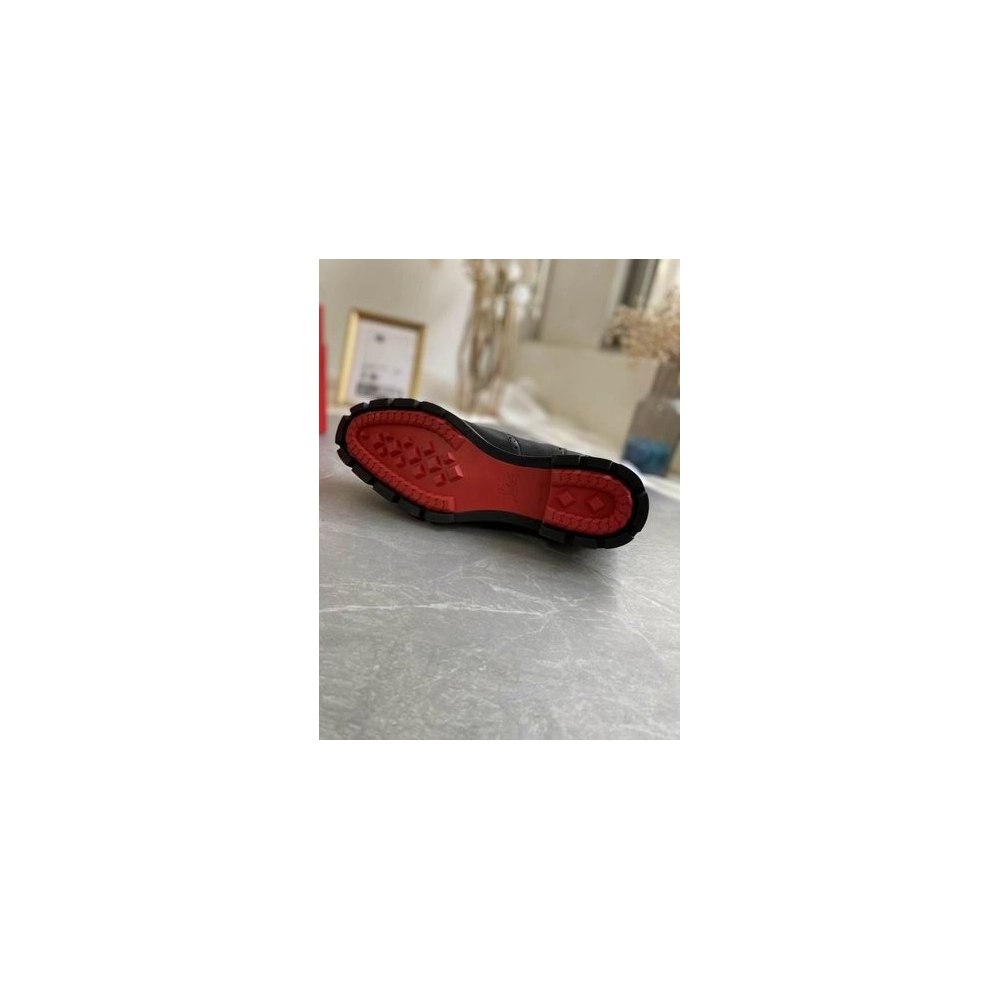 Fake Christian Louboutin Charlie Me Oxfords Calf Leather Black, Replica Christian Louboutin Shoes