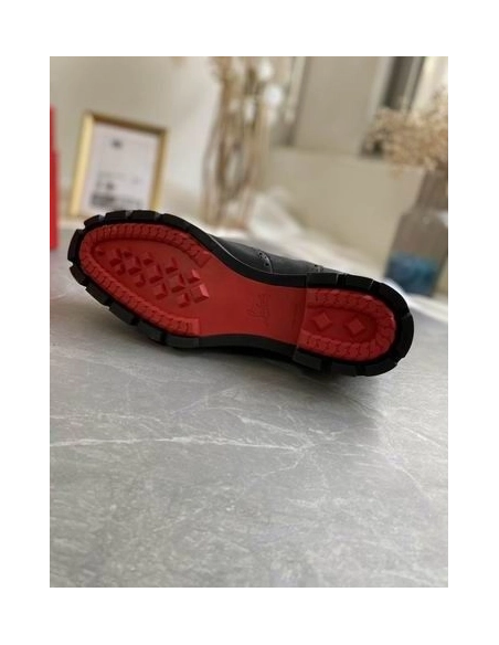 Fake Christian Louboutin Charlie Me Oxfords Calf Leather Black, Replica Christian Louboutin Shoes