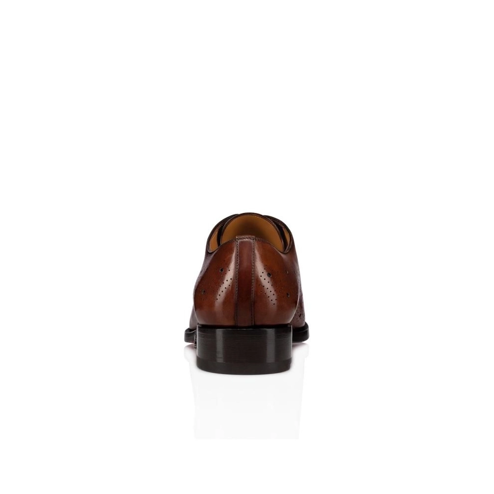 Cheap Christian Louboutin Corteobello Oxfords Patinated Calf Leather Havane Brown Sale Online