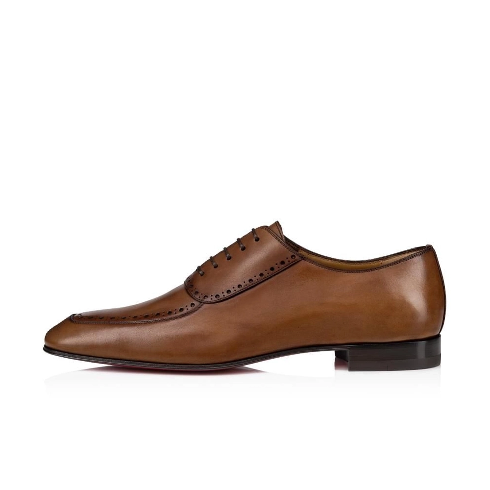 Cheap Christian Louboutin Lafitoch Oxfords Calf Leather Havane Brown for Sale