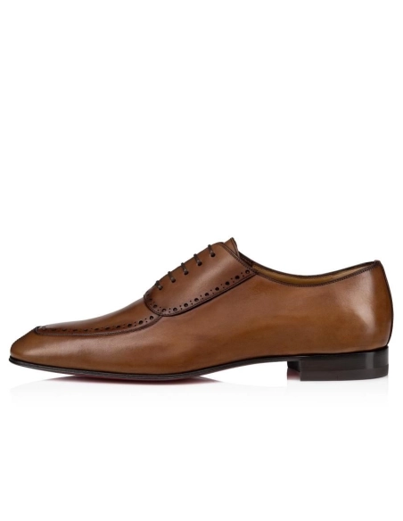 Cheap Christian Louboutin Lafitoch Oxfords Calf Leather Havane Brown for Sale