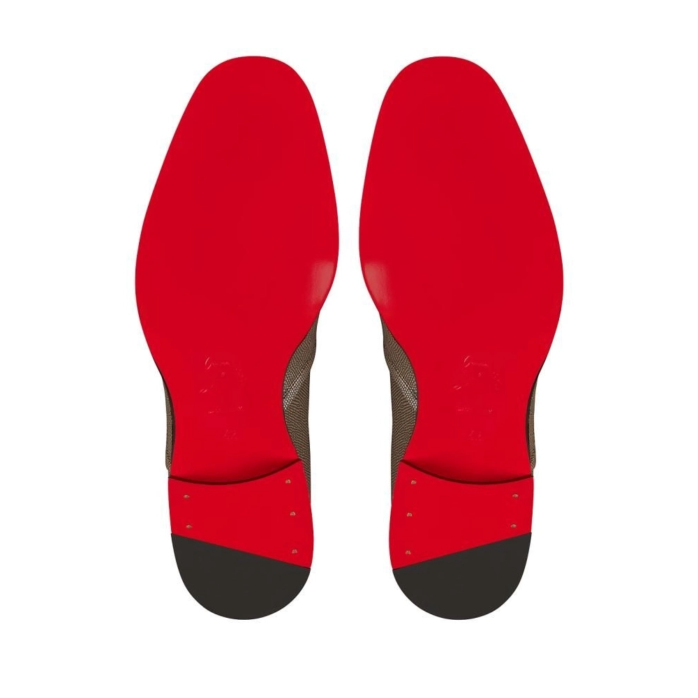 Knockoff Christian Louboutin Boabi Oxfords Calf Leather Petit Grain Roca Brown